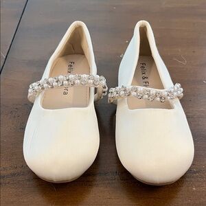 Felix & Flora White Girls' Dress Shoes 10